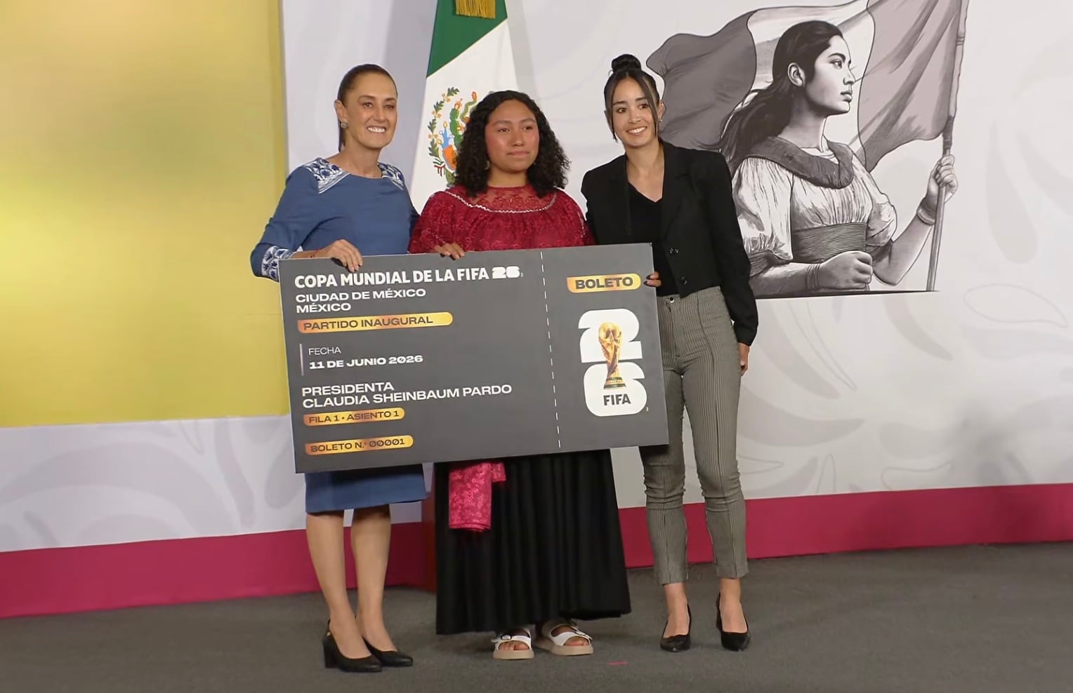 Yolett Cervantes Cuaquehua, ganadora del boleto del Mundial 2026 de Claudia Sheinbaum