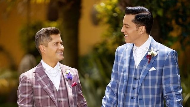 Jorge Ugalde y Raúl Arregui en su boda