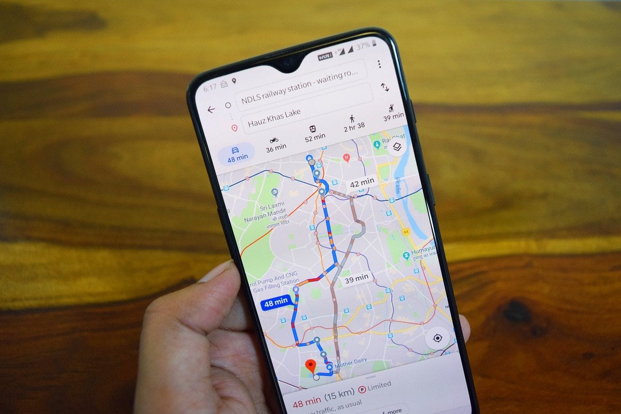 Google Maps en smartphone