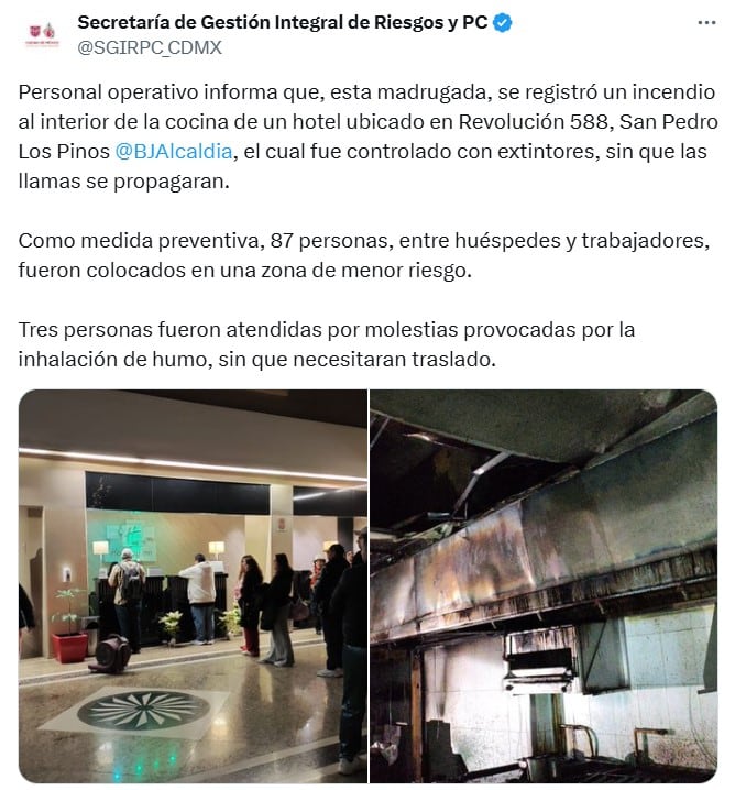 Incendio en San Pedro de los Pinos CDMX