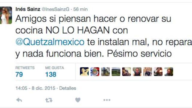 Inés Sainz boicot a empresa mexicana.