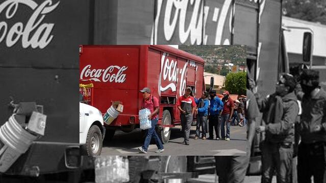 Saqueo a camión de Coca-Cola