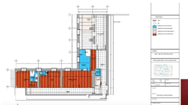 Plano del departamento donde vive AMLO
