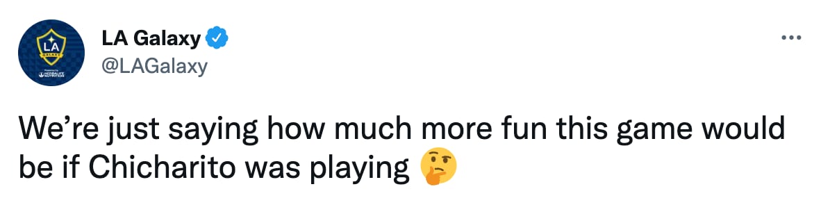 Mensaje del LA Galaxy sobre Chicharito Hernández
