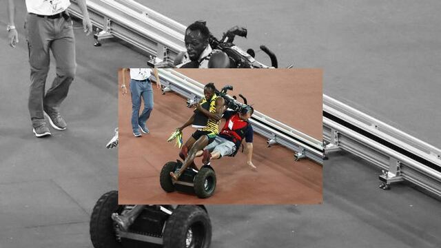 Tras ganar el oro ¡Bolt es atropellado en la pista! (VIDEO)