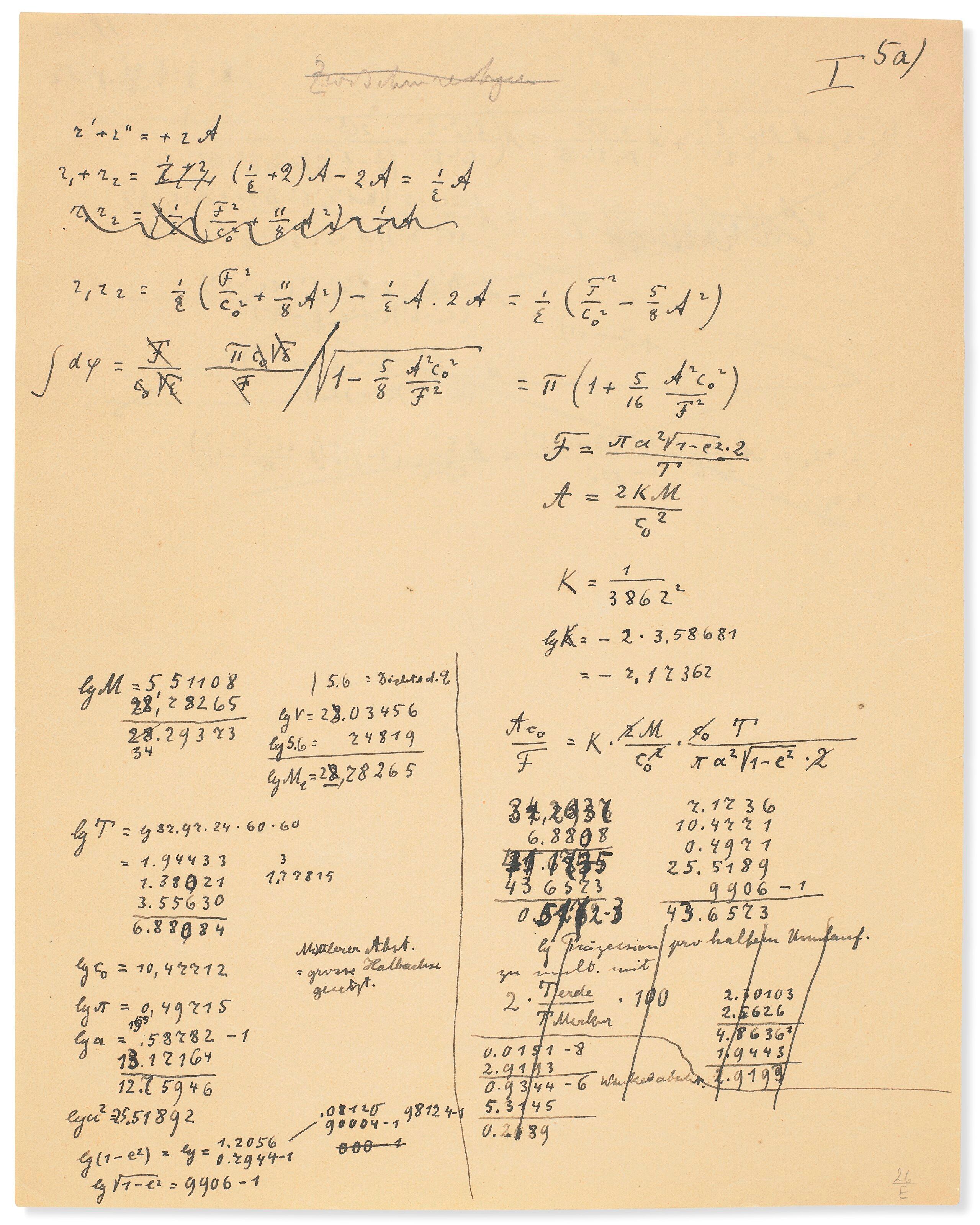 Manuscrito de Einstein sobre la teoría de la relatividad
