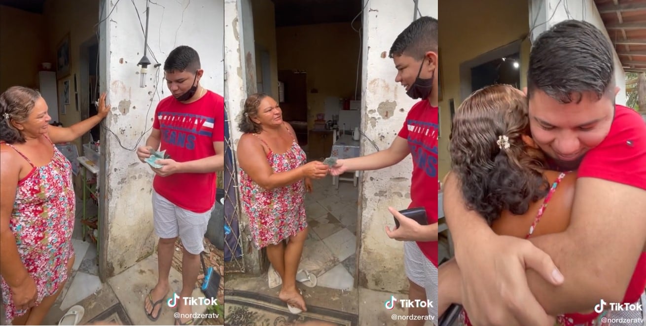 Tiktoker regala sueldo a su mamá