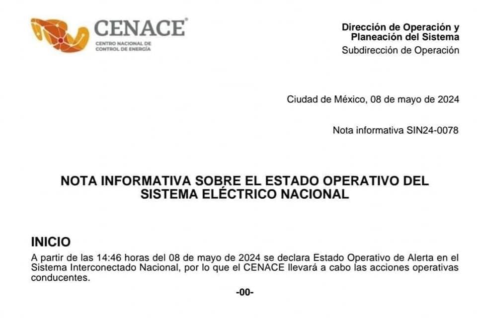 Comunicado CENACE