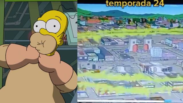 Homero ahorcándose y algo apocalíptico en Springfield.