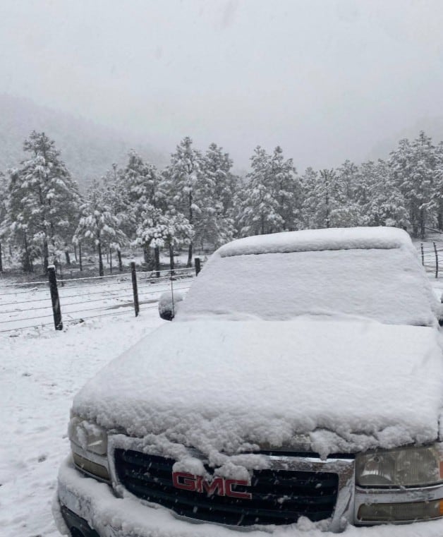 Tormenta invernal cubre de nieve a Chihuahua y Durango