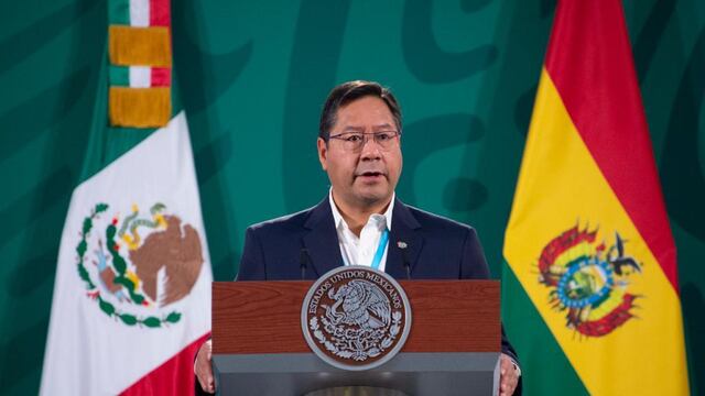 Luis Arce en la conferencia mañanera de AMLO