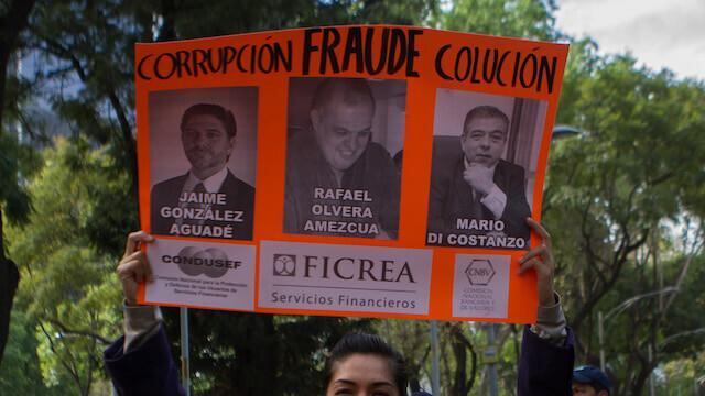 Manifestación de ahorradores de Ficrea por fraude