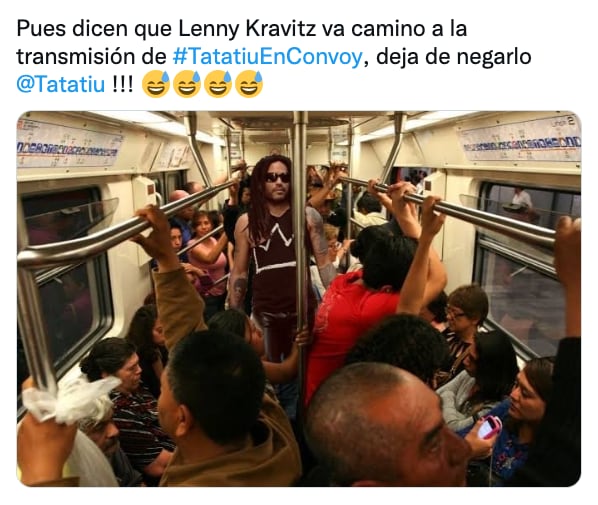 Meme de Lenny Kravitz en CDMX