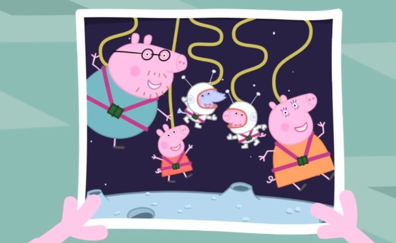31 minutos de Peppa Pig de visita en la Luna
