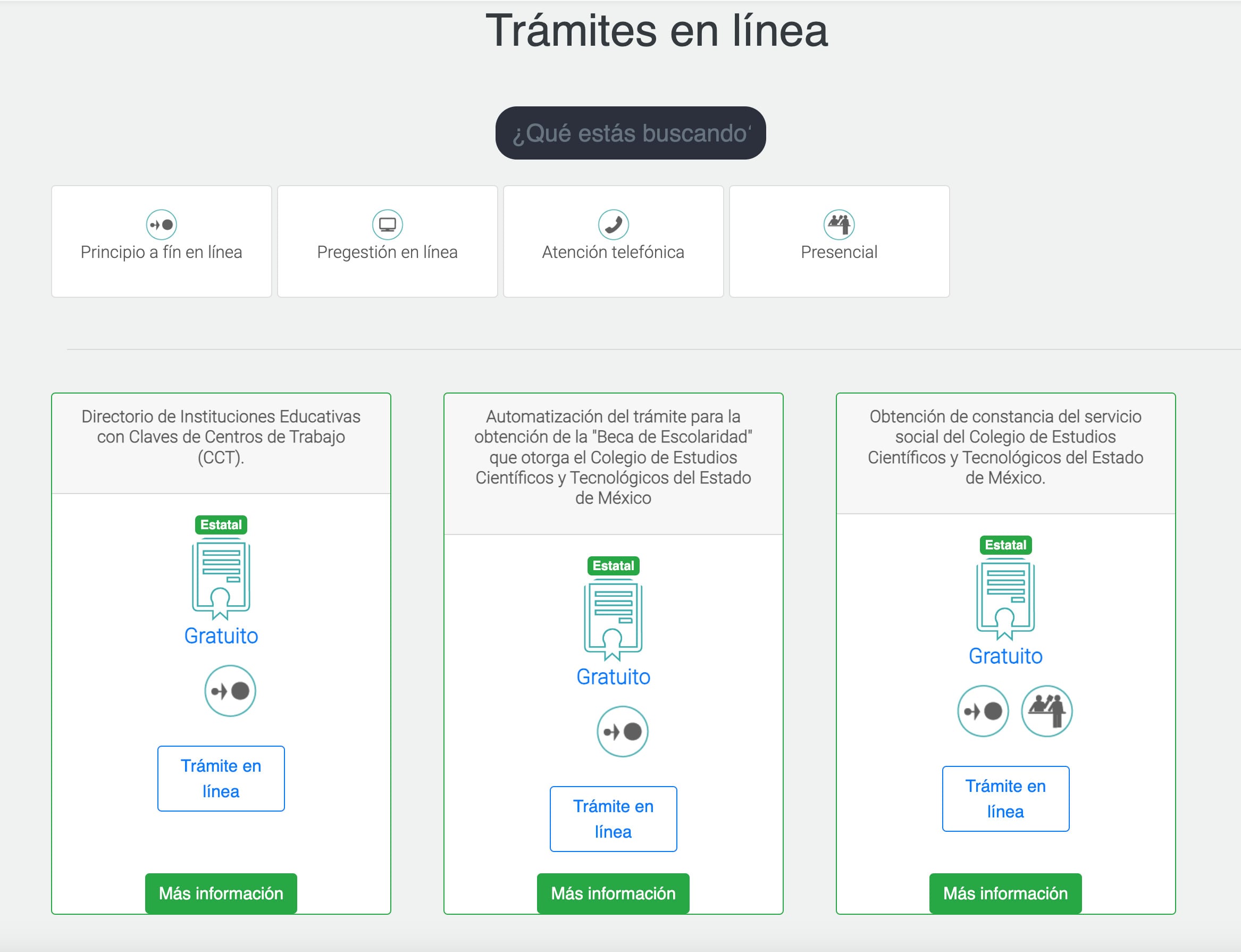 Trámites y servicios en línea en Retys Edomex