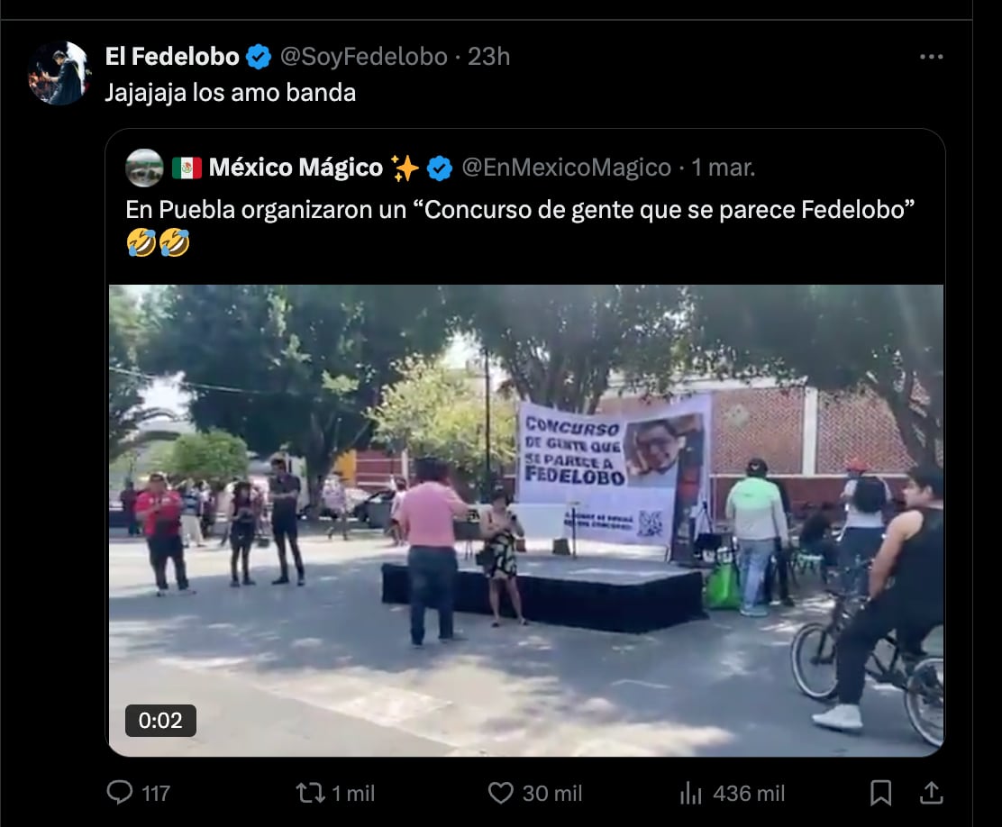 Fedelobo reacciona a video del concurso de Fedelobo