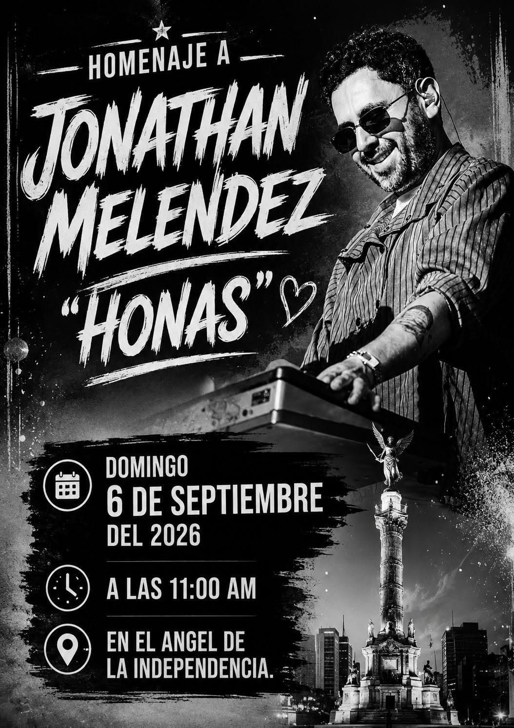 Homenajes a Jonathan Meléndez en la CDMX