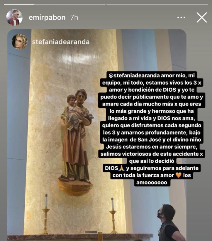 Emir Pabón agradece por su vida y la de su familia
