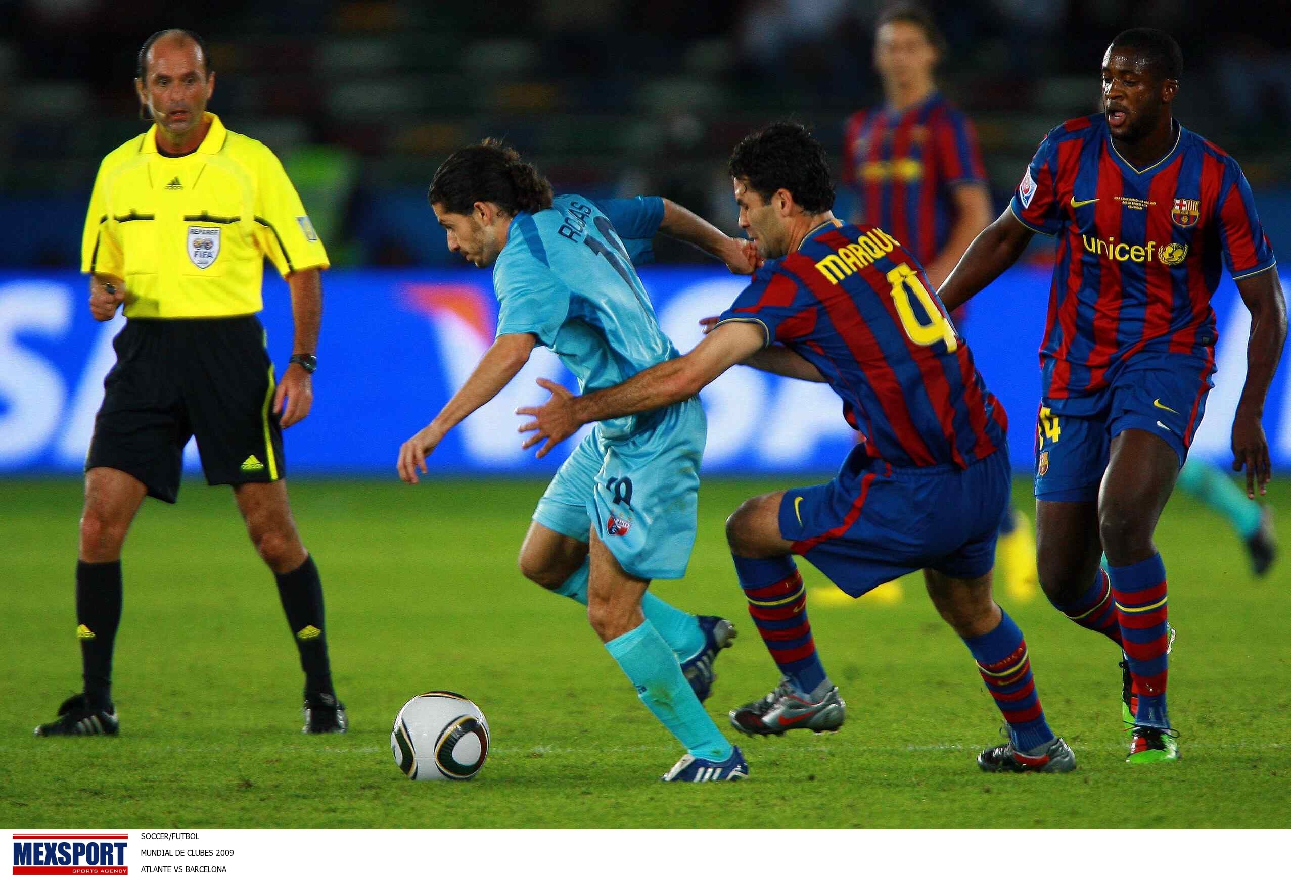 Rafa Márquez en el Barcelona, se enfrentó contra el Atlante,