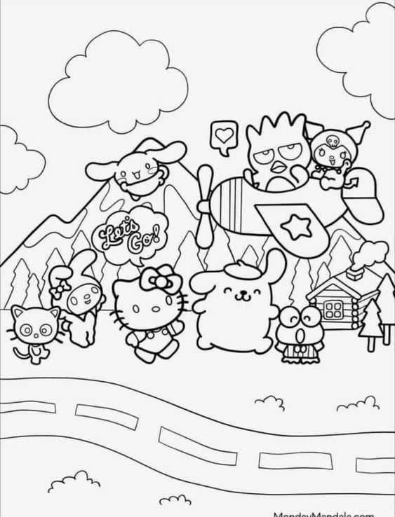 Dibujo de Hello Kitty