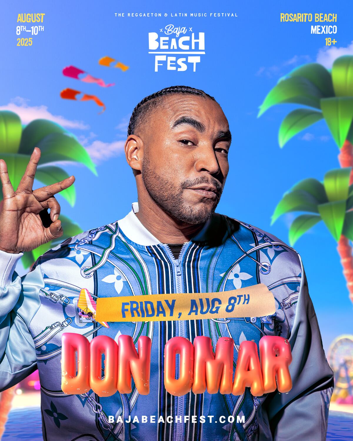 Don Omar es el primer artista anunciado para el Baja Beach Fest 2025.