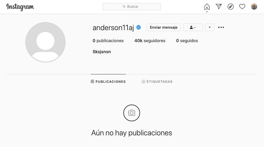 Instagram de Anderson Julio