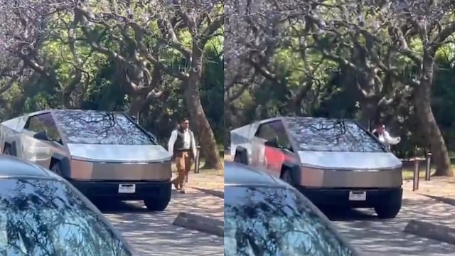 Estacionan Cybetruck en vía de bicicletas en Chapultepec