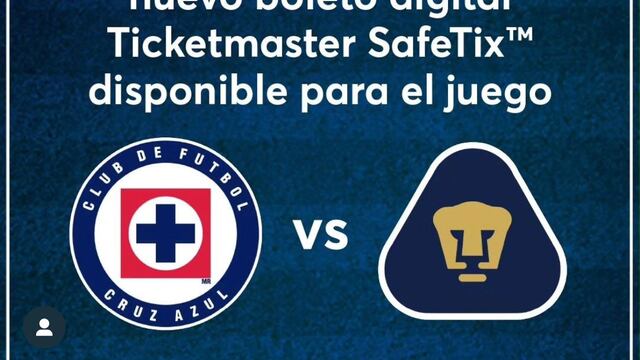 Cruz Azul vs Pumas contará con Ticketmaster SafeTix