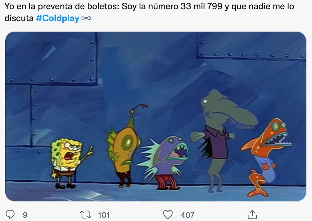 Memes sobre la venta de boletos para el concierto de Coldplay