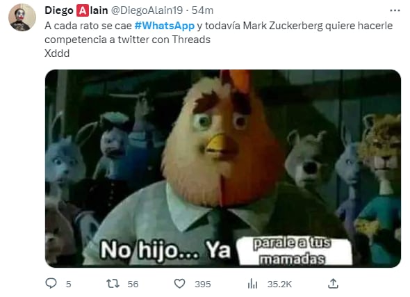 Memes por la caída de WhatsApp