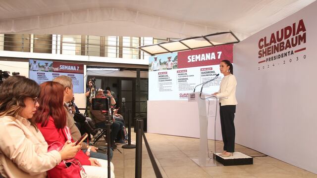 Claudia Sheinbaum Pardo, virtual presidenta electa durante conferencia en su casa de transición