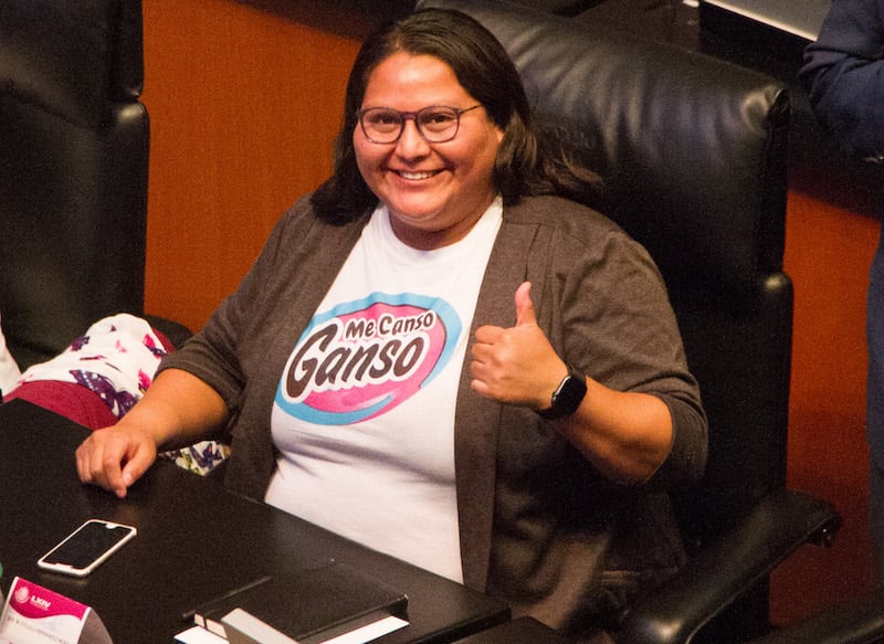 La senadora de Morena, Citlalli Hernández, respalda posiciones de AMLO.