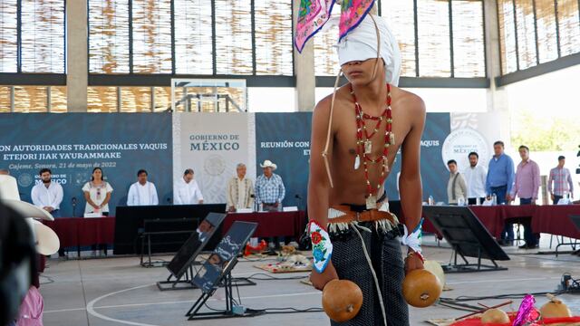 Andrés Manuel López Obrador, presidente de México, sostuvo una Reunión con Autoridades Tradicionales Yaquis