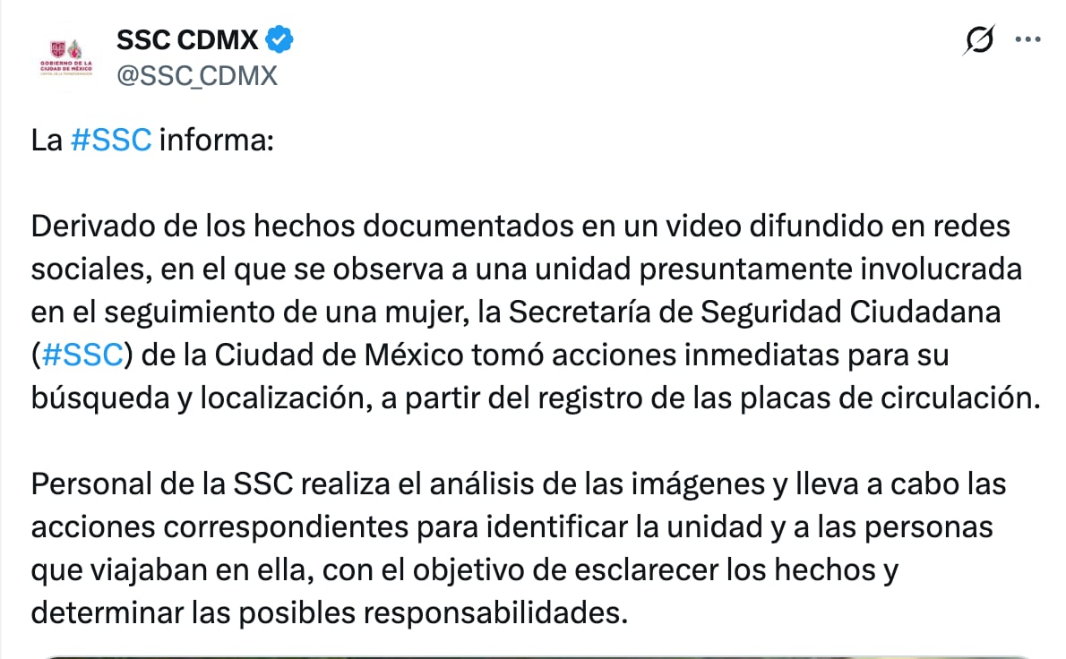 SSC de CDMX busca a montachoques que acosó a Vanessa Huppenkothen