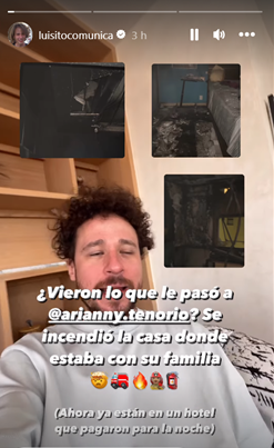 Luisito Comunica reacciona al fuerte incendio que vivió su novia y su familia en Brasil