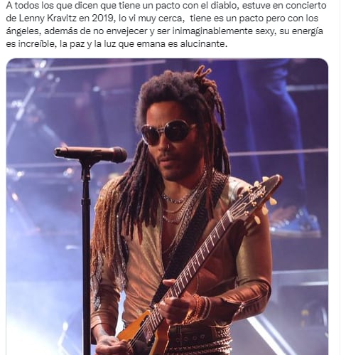 Lenny Kravitz a sus 57 años.