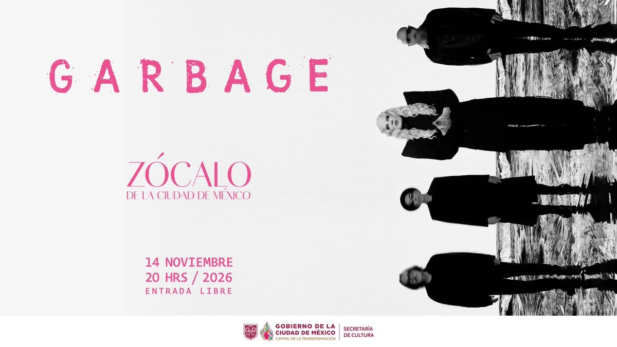 Garbage en el Zócalo de CDMX: fecha y hora del concierto gratuito
