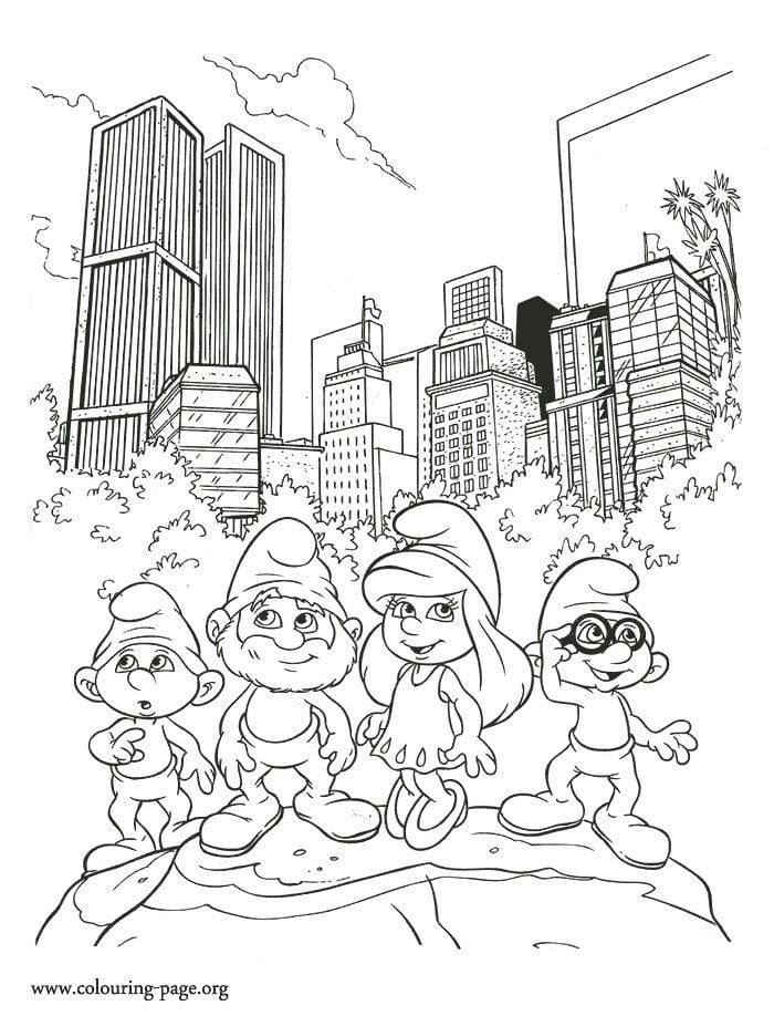 Dibujos de Los Pitufos para colorear