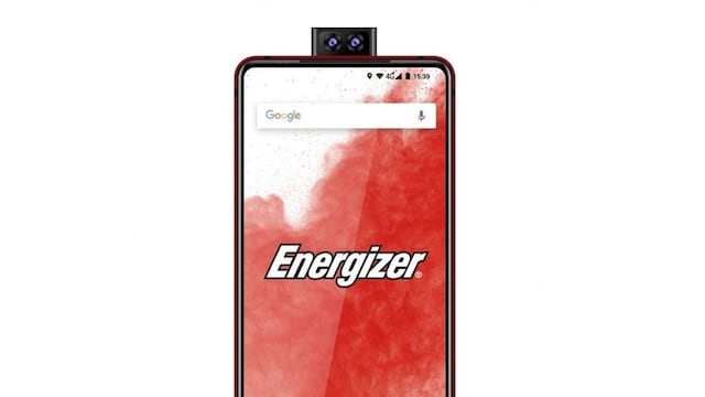 La cámara emergente en uno de los nuevos teléfonos de Energizer.