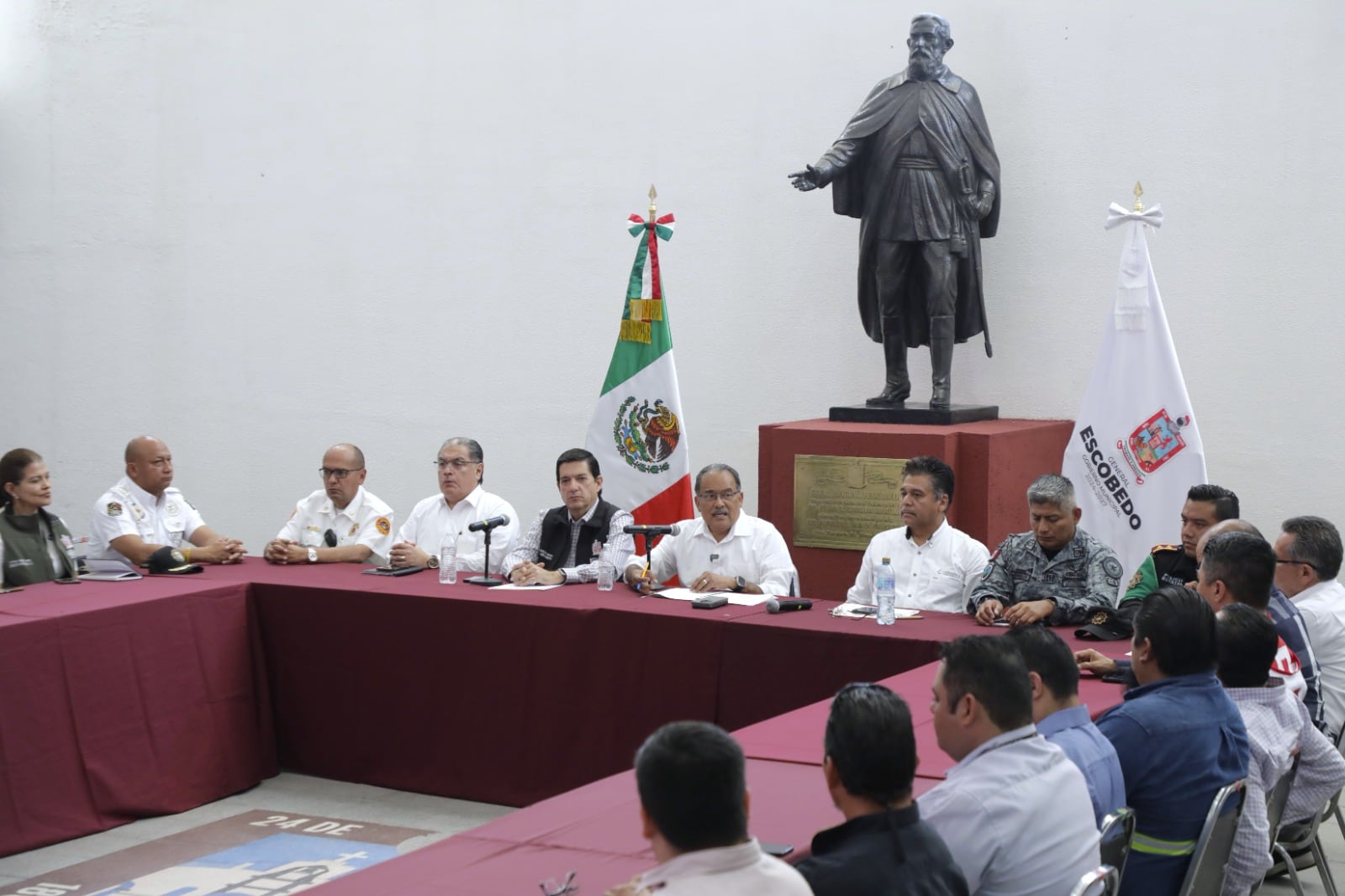 Andrés Mijes encabeza plan preventivo por temporada de ciclones en Escobedo.