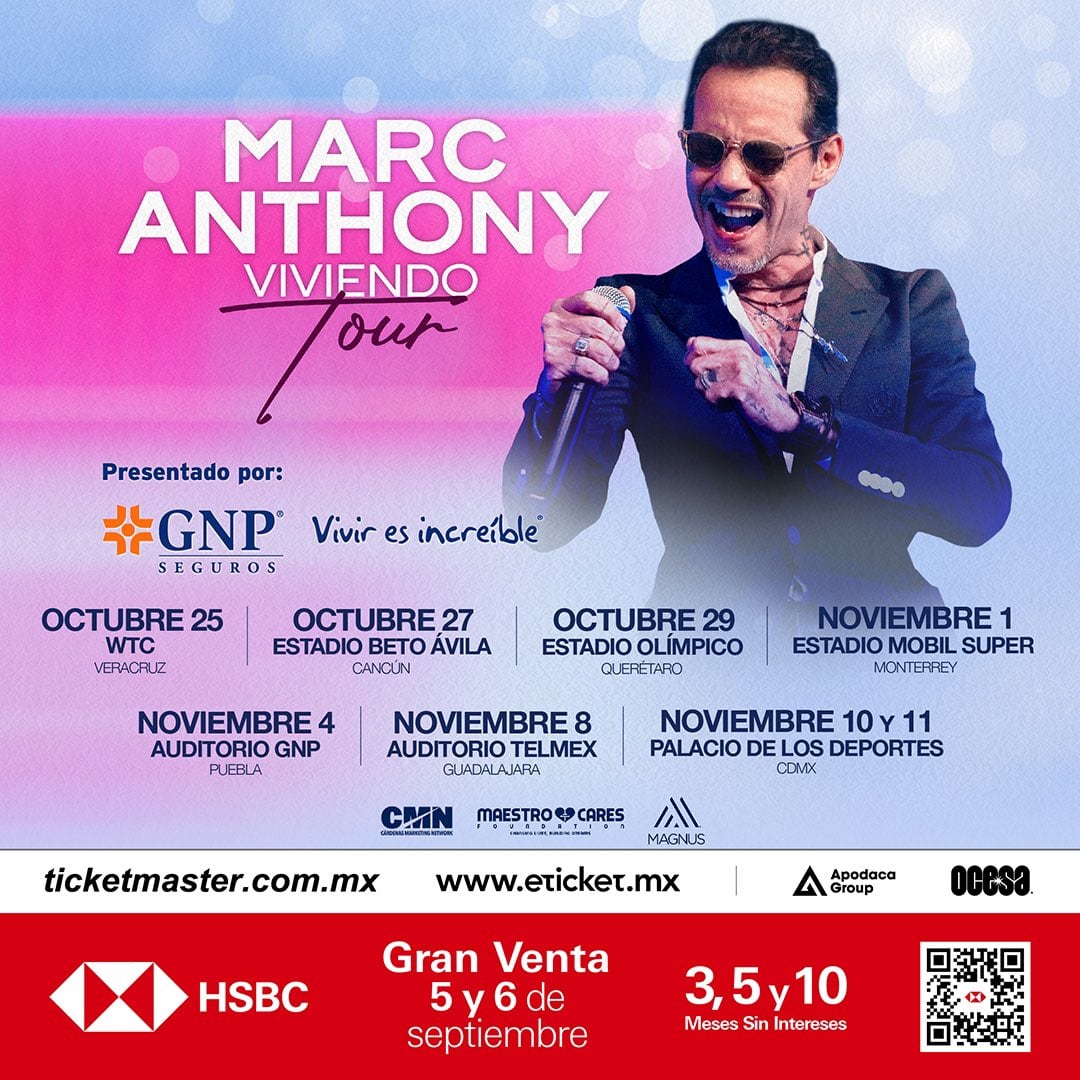 Conciertos de Marc Anthony en México