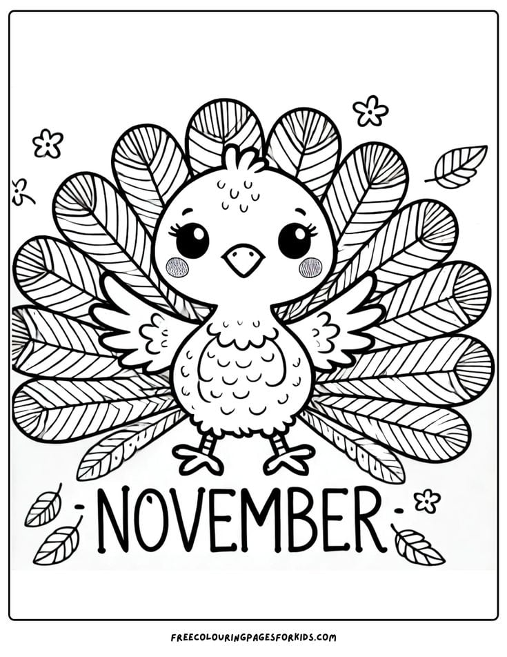 Dibujos de Día de Acción de Gracias para colorear: 10 plantillas bonitas del Thanksgiving Day