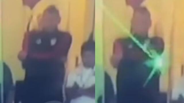 Nahuel Guzmán usa láser durante el Clásico Regio