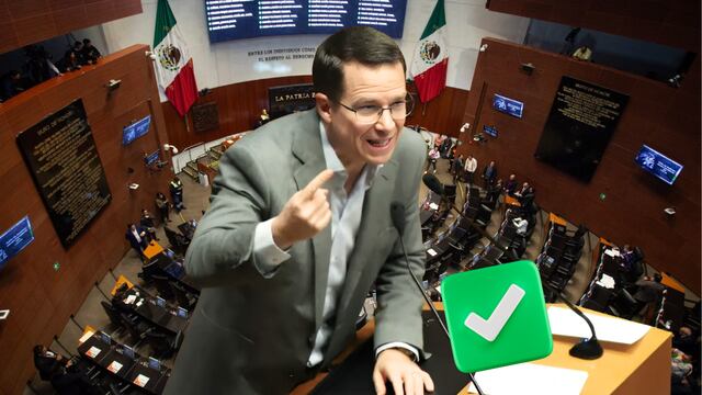 El senador panista, Ricardo Anaya, subió a tribuna durante la discusión de las leyes secundarias de la Reforma Judicial en el Senado