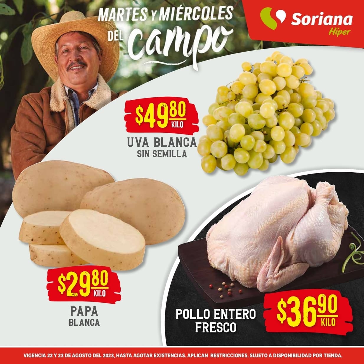 Martes y Miércoles del Campo Soriana 22 y 23 de agosto