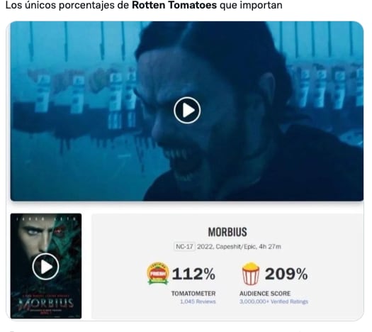 Memes de Rotten Tomatoes por malas críticas a Black Adam