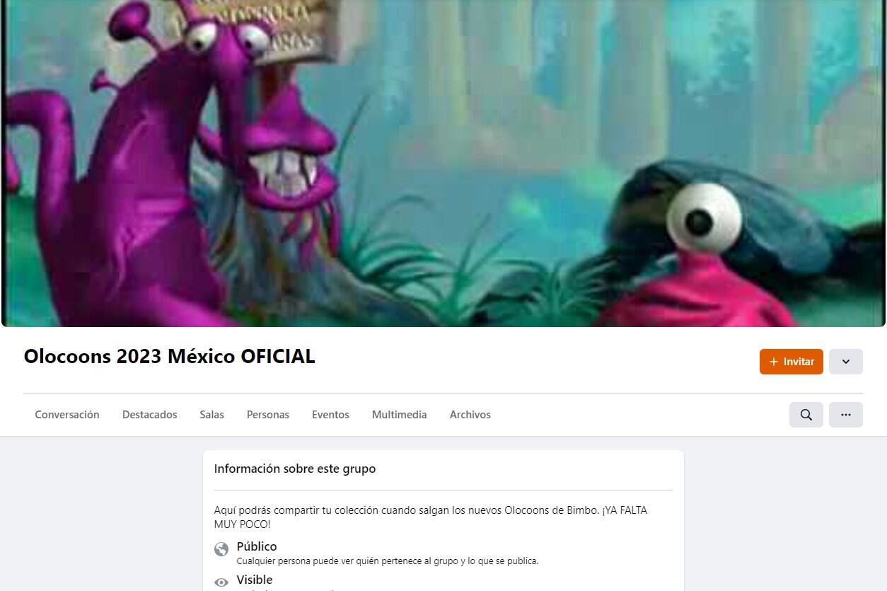Grupo de Facebook de los Olocoons 2023 de Bimbo