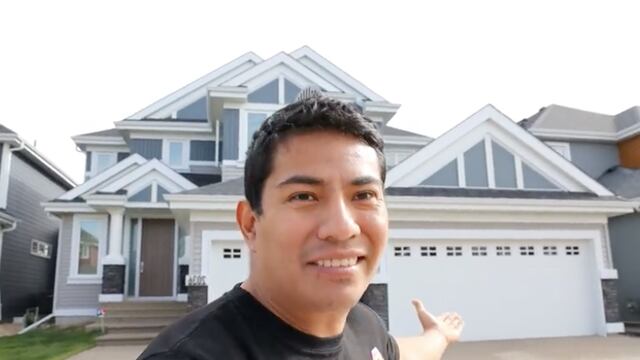 Albañil mexicano presume la lujosa casa que se compró en Canadá