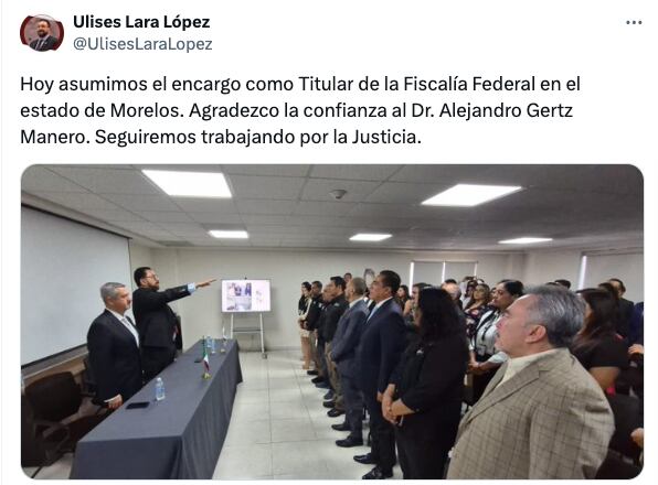 Ulises Lara López asume nuevo cargo