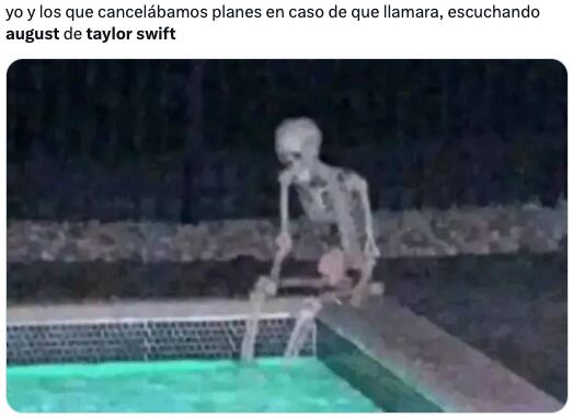 Memes dan la bienvenida a agosto 2023 con August, canción de Taylor Swift